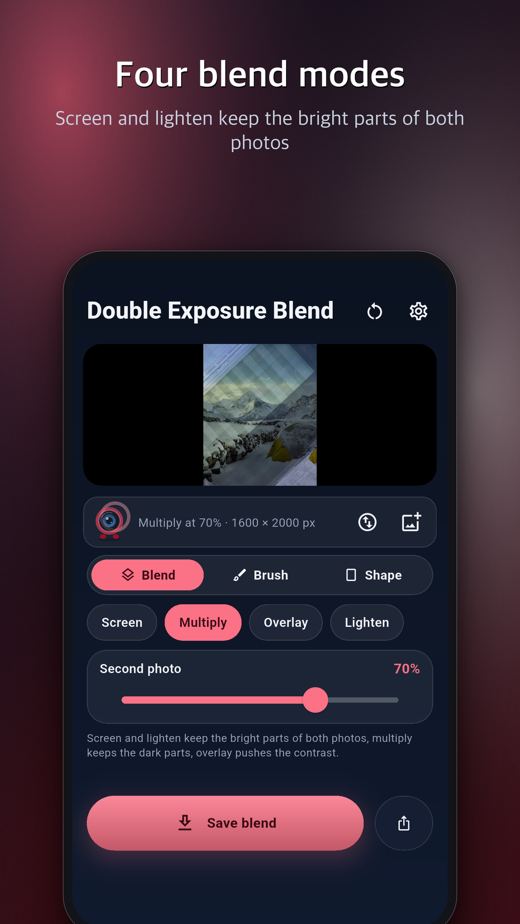 Double Exposure Blend screenshot 1