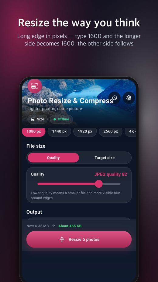 Photo Resize & Compress screenshot 1